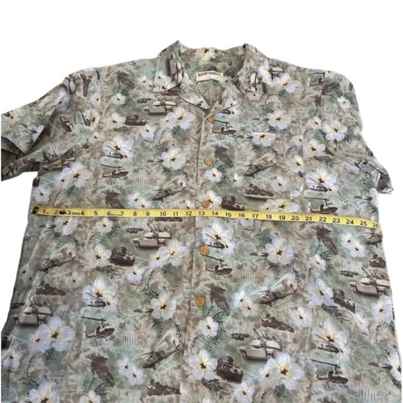 Men's Kamp military army shirt. White and green flowers XXL - Picture 5 of 6
